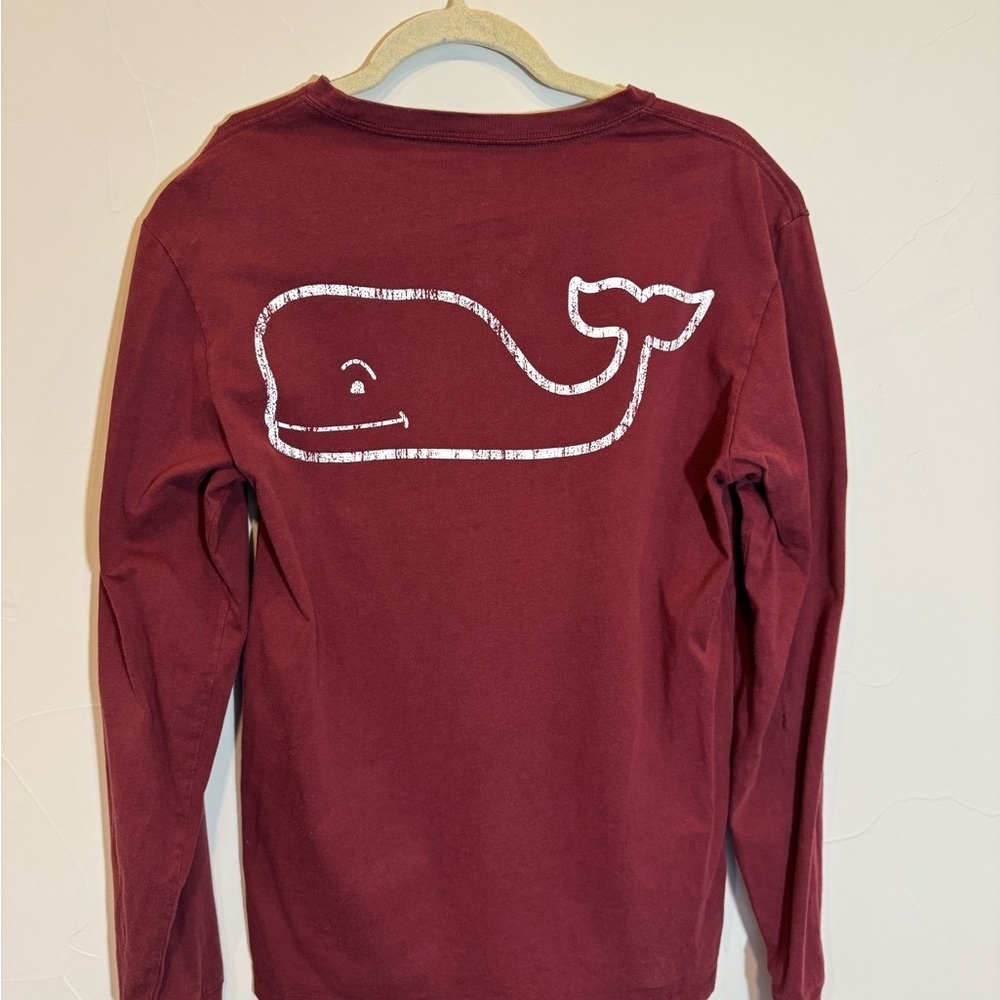 Vineyard Vines long sleeve Burgee whale mens pocket tee size XS - Picture 6 of 9